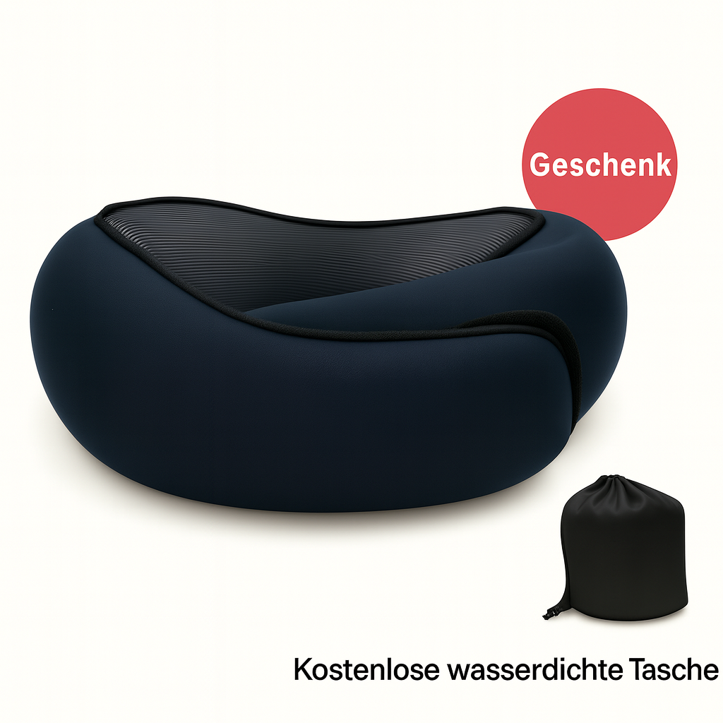 RelaxGo Reisekissen perfekte Passform für Nacken und Kopf
+ Geschenk