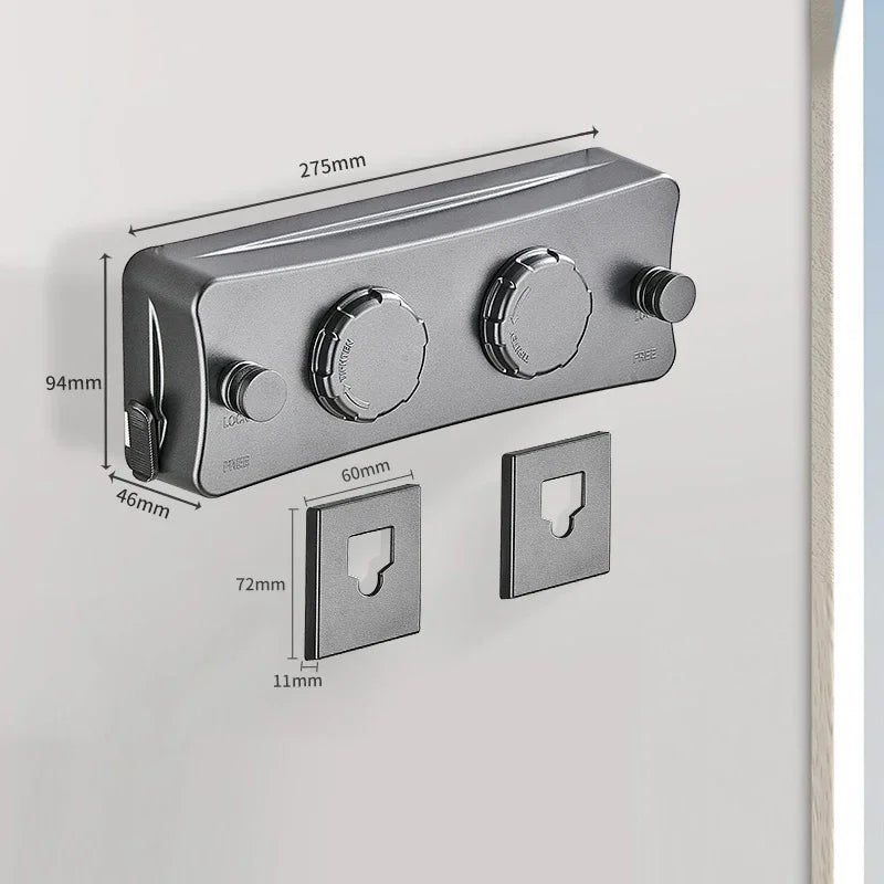 FlexiClean Wäscheleine in Verwendung mit aufgehängter Wäsche