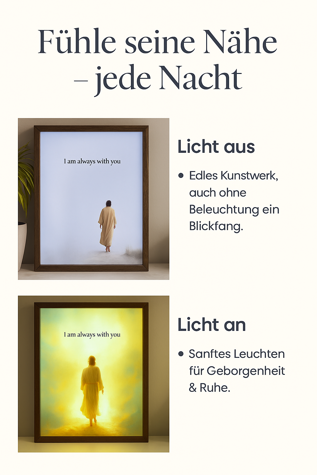 JesusLicht LED-Lampe stimmungsvolles Licht Meditation
