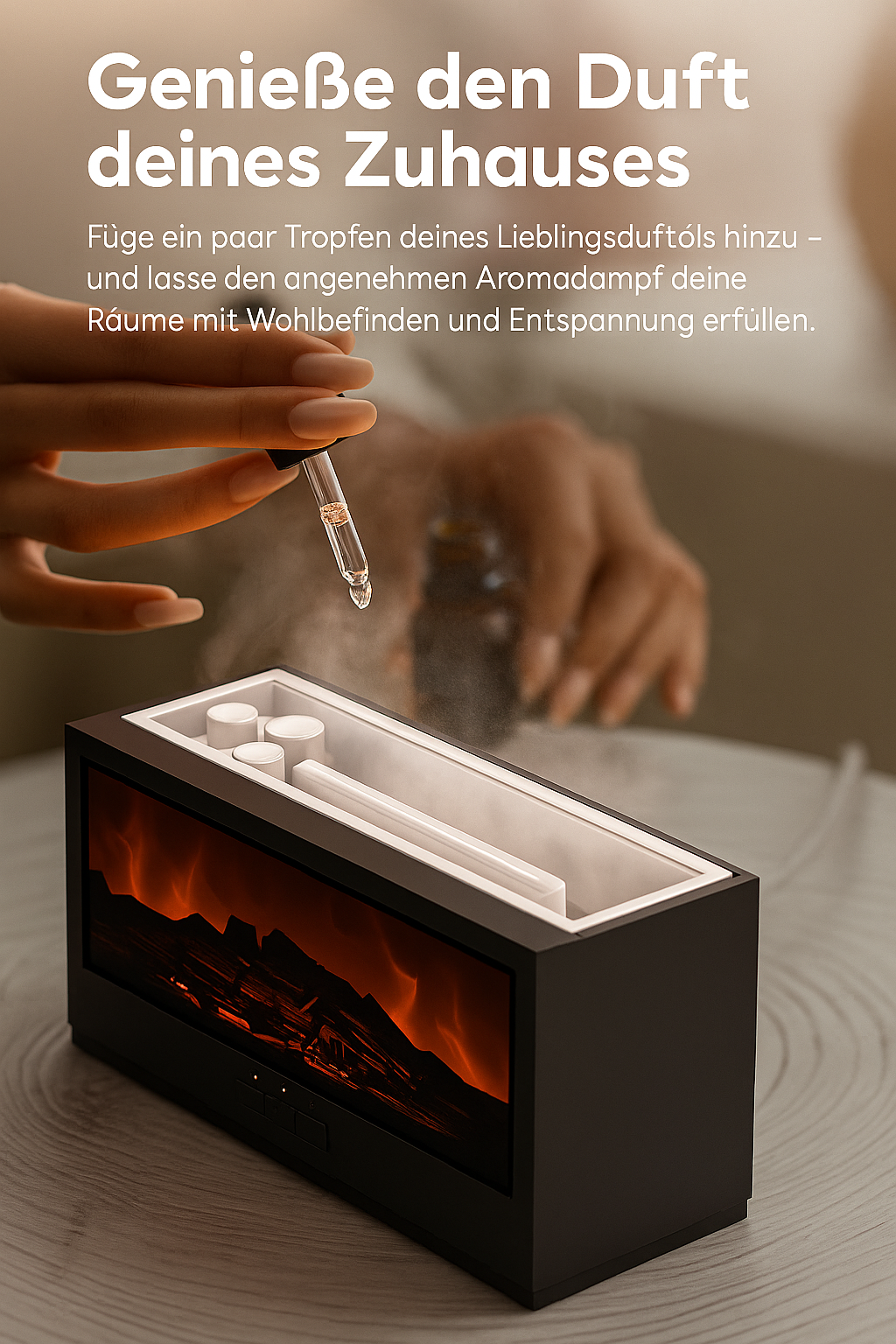 RelaxGlow Diffuser Duftvernebelung ätherische Öle
