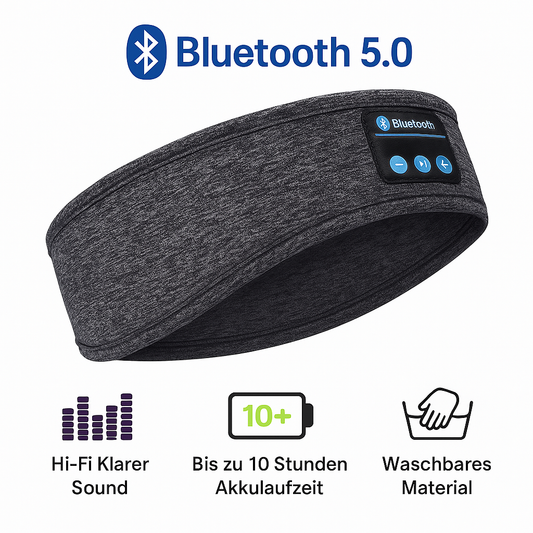 BeatBand Schlaf-Kopfhörer Stirnband kabellos Bluetooth grau
