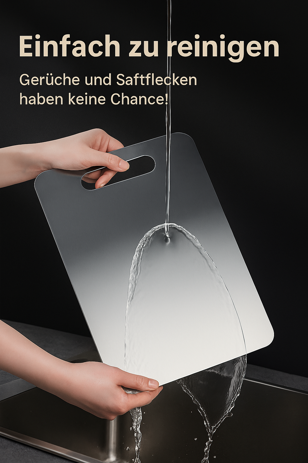 KitchenSteel Pro Schneidebrett verhindert Gerüche und Bakterien
