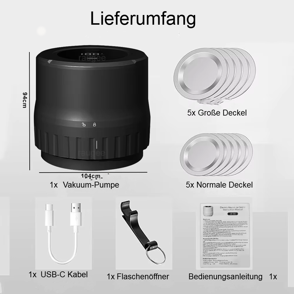 FoodSaver Mini Vakuumierer Gerät Lieferumfang