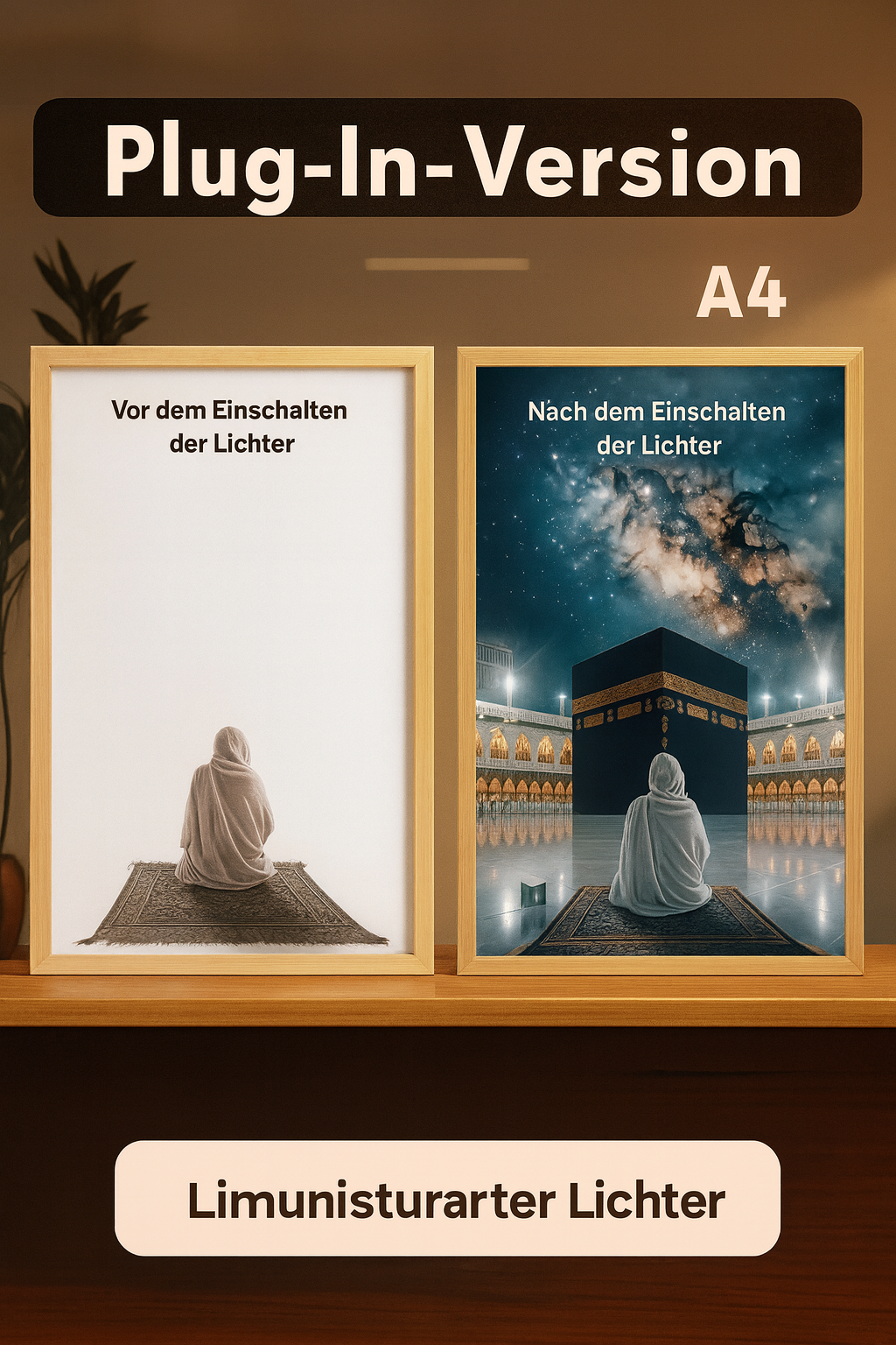 JesusLicht LED-Lampe Jesus Mekka Motiv 