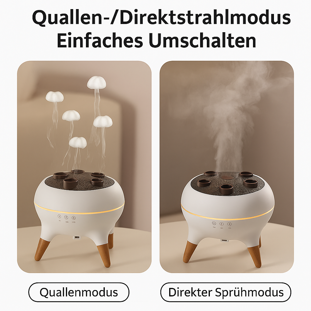 Jellyfish-Dream Aroma Diffuser Modusauswahl und Bedienung

