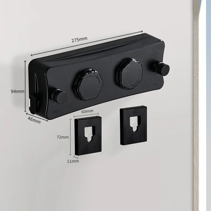 FlexiClean Wäscheleine in Verwendung mit aufgehängter Wäsche
