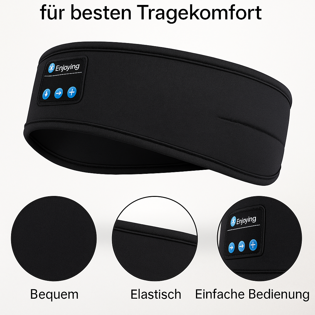 BeatBand Schlaf-Kopfhörer schwarz bequem weich
