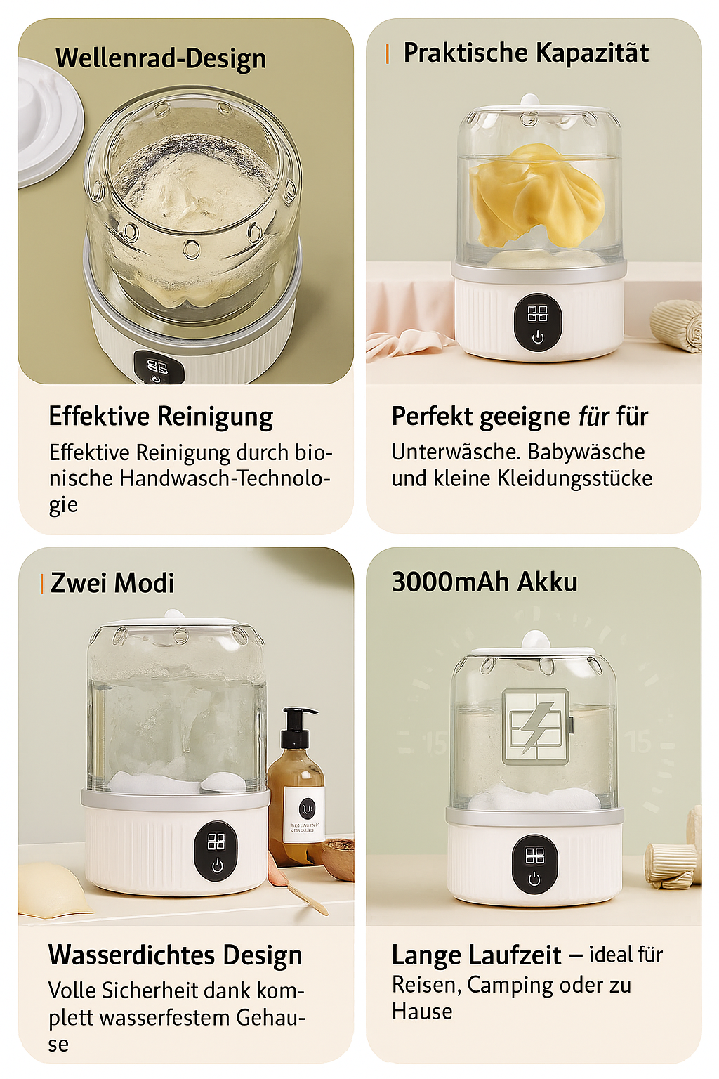 TravelClean Reise-Waschmaschine technische Spezifikationen
