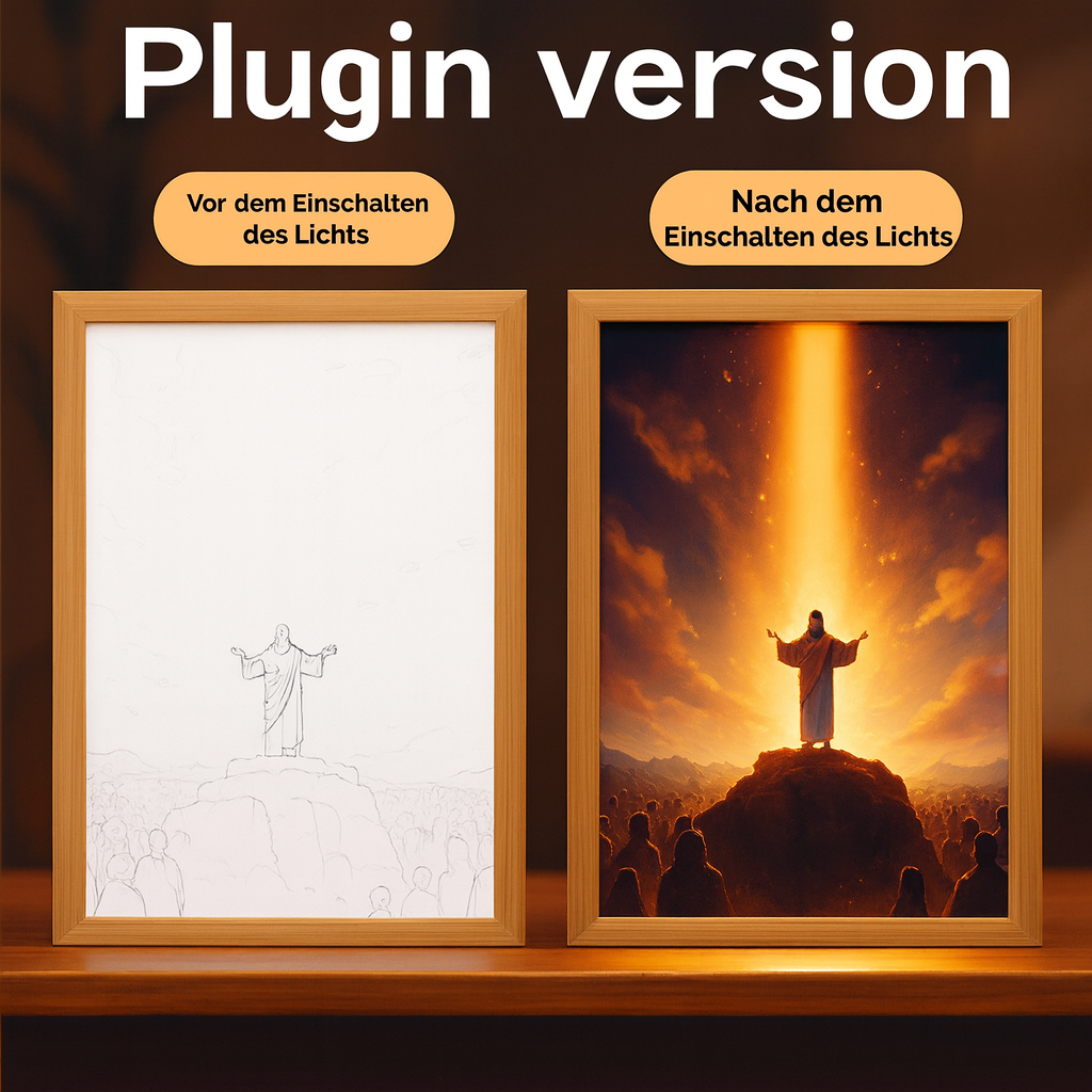 JesusLicht LED-Lampe Jesus am Berg Motiv
