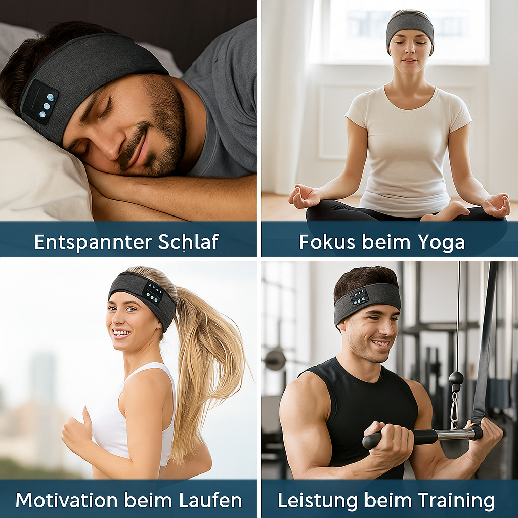 BeatBand Kopfhörer bei Bewegung Sport Joggen
