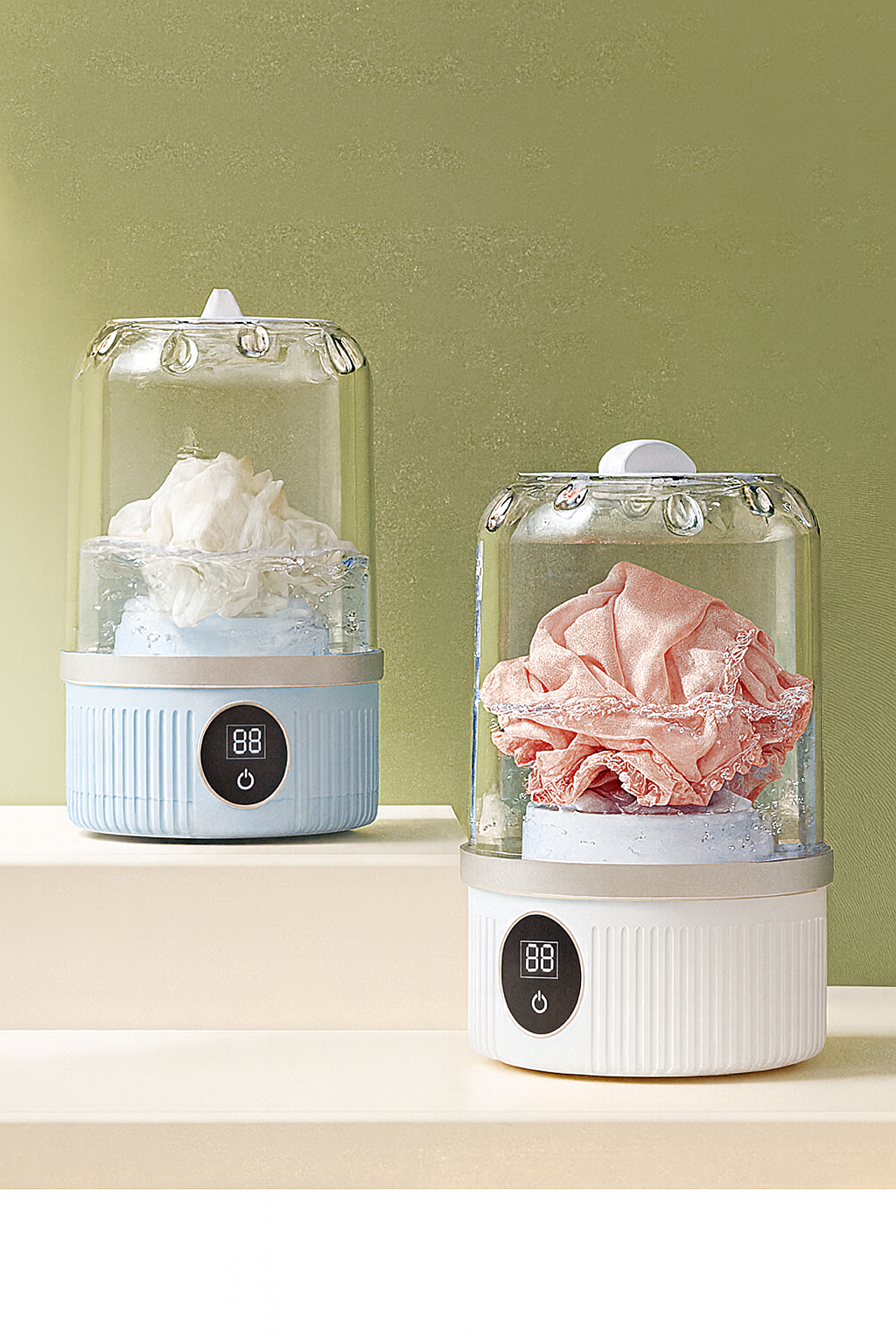 TravelClean kompakte Reise-Waschmaschine für unterwegs weiß
