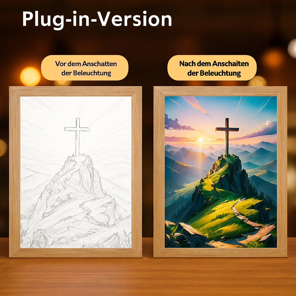 JesusLicht LED-Lampe r
Kreuz auf Berg