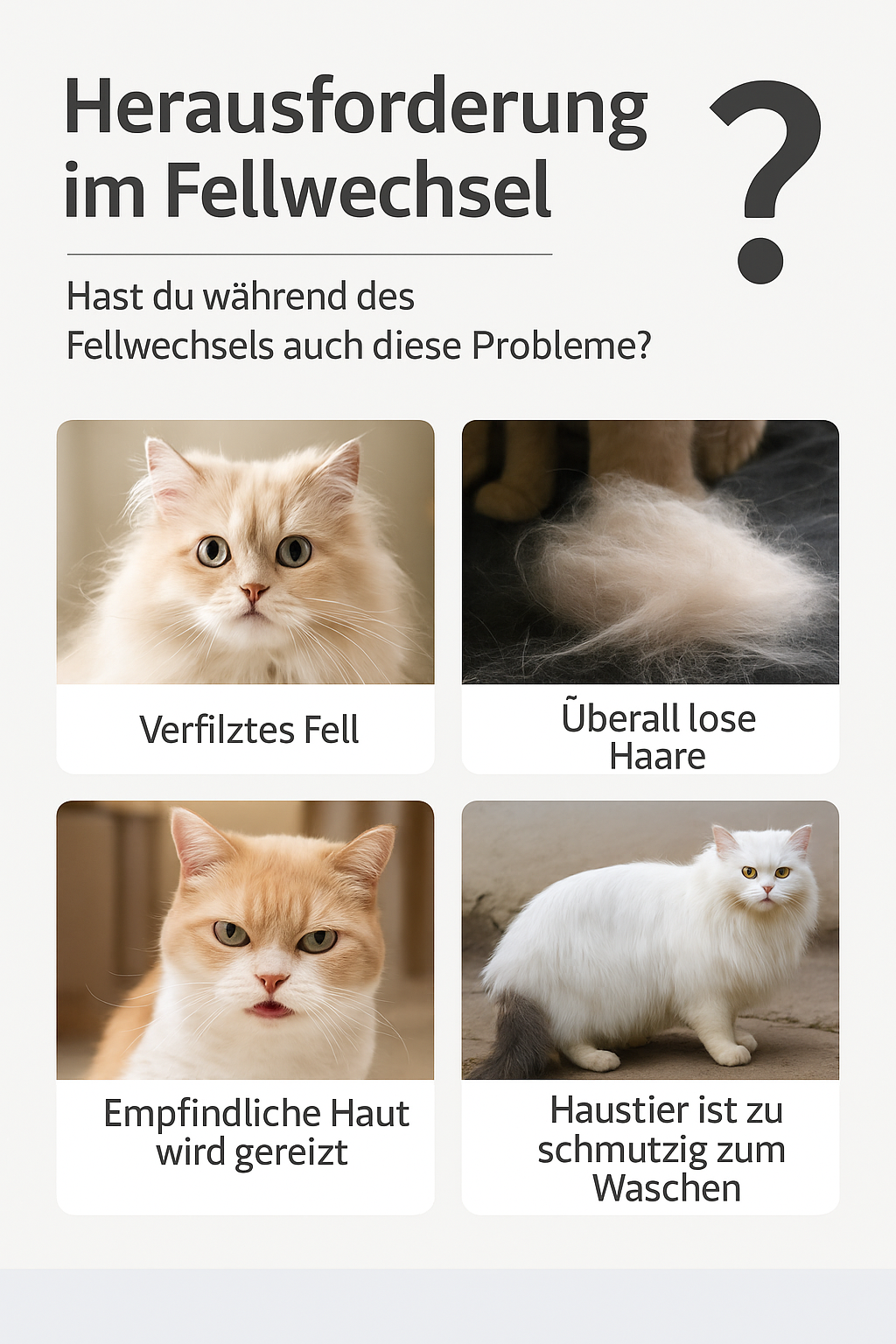 Fellfreund Haustierbürste löst Fellprobleme Verfilzungen
