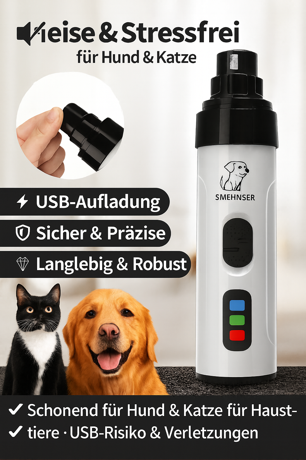 KrallenProfi Krallenschleifer reduziert Verletzungsrisiko sicher
