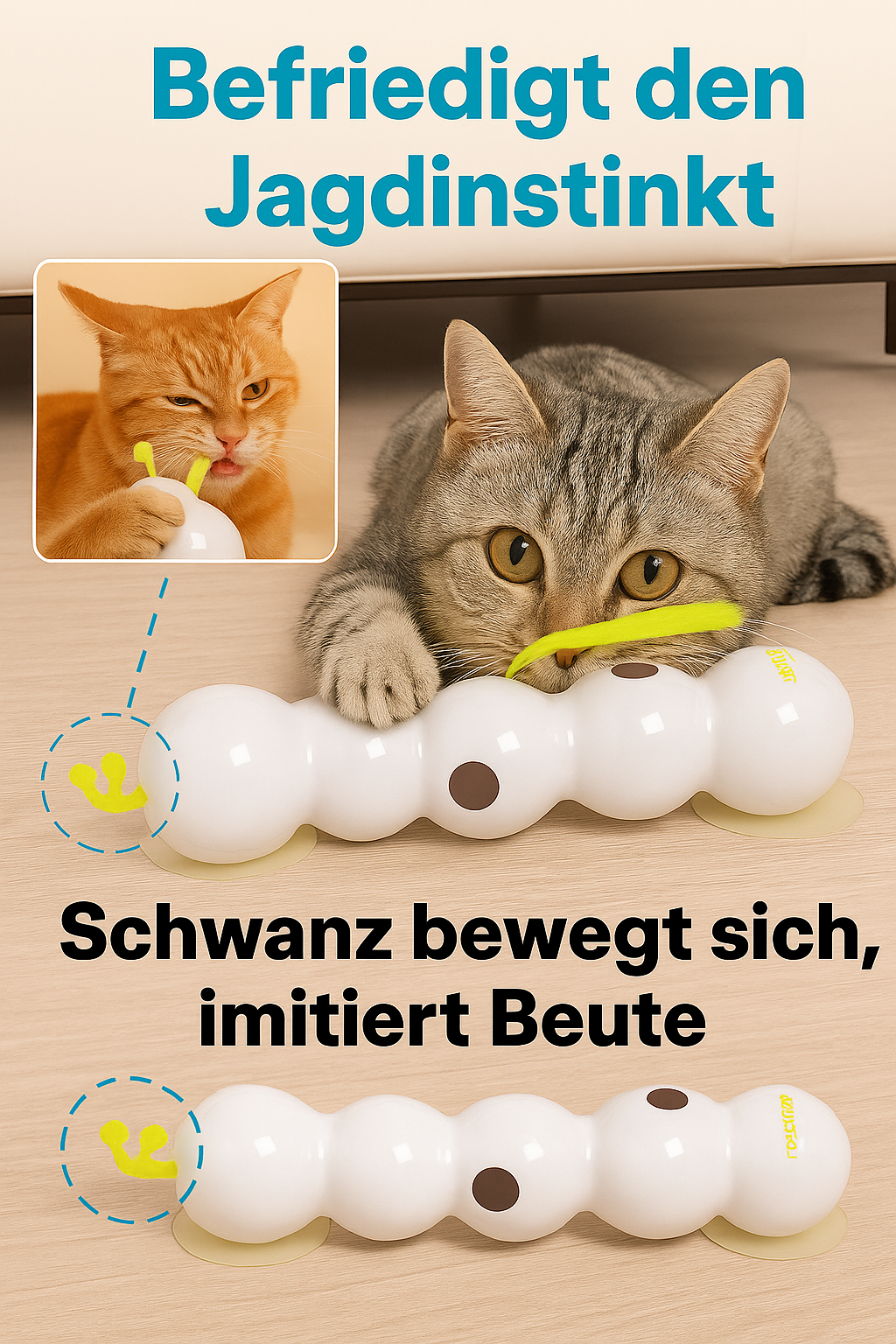 NeoCat Play Katzenspielzeug Katze beim Spielen

