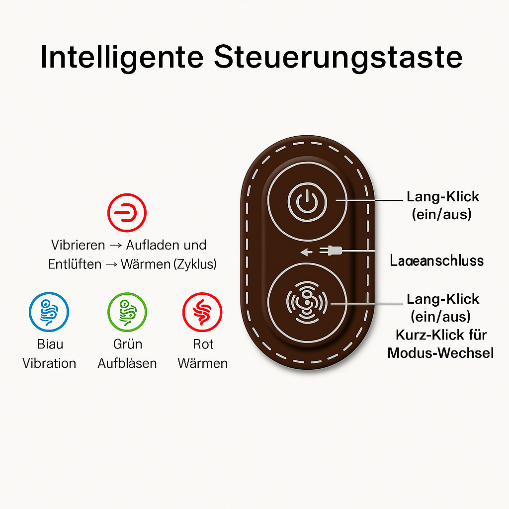 ThermoNeck Pro Funktionstasten
